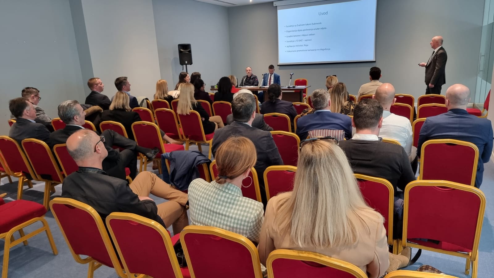 Members of the Dubrovnik Tourist Board Assembly listening to a presentation at the session