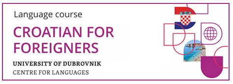 Croatian for Foreigners language course banner, University of Dubrovnik Centre for Languages